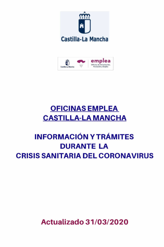 Información y trámites durante  la crisis sanitaria del coronavirus.