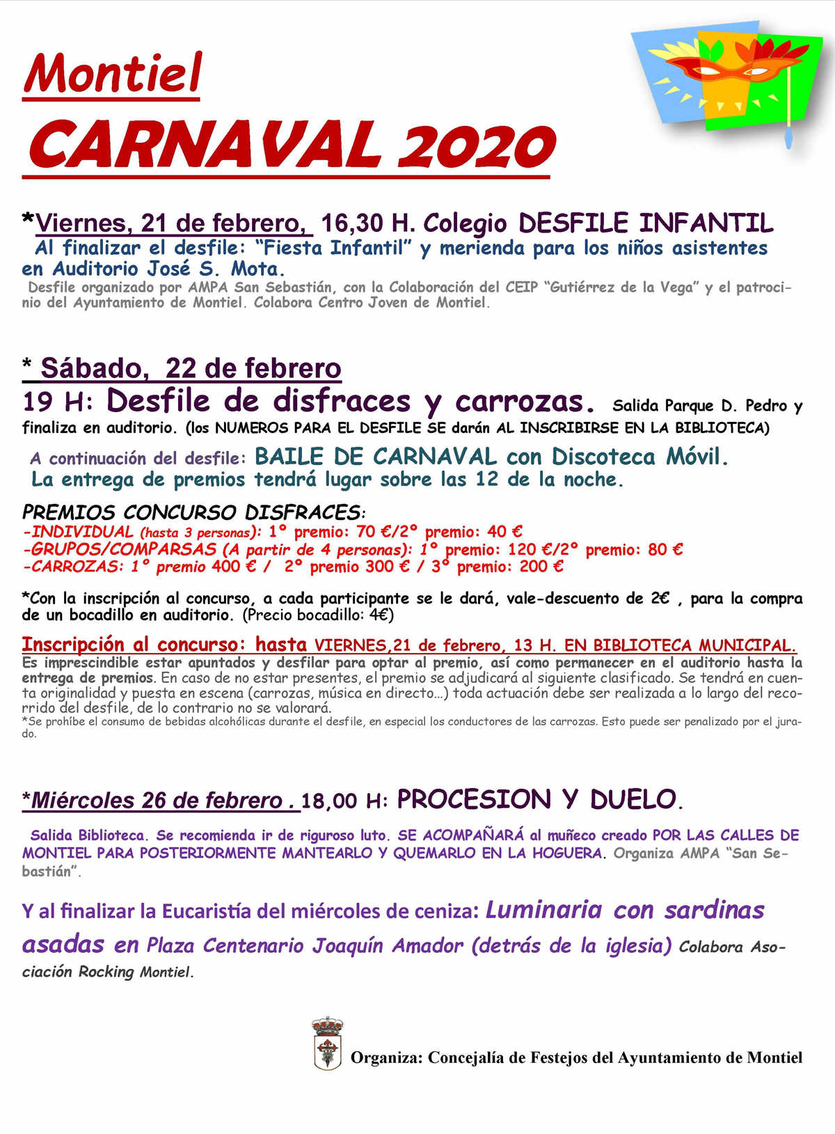 Programa Oficial de las Fiestas de Carnaval 2020